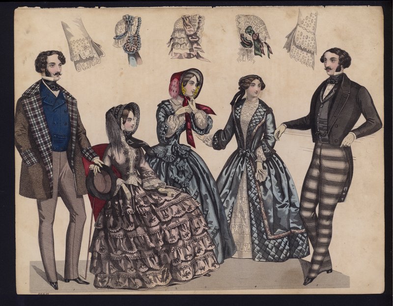 Placa de moda alemana, mediados del siglo XIX de German School