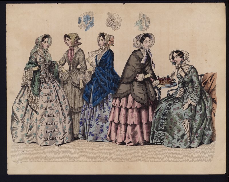Placa de moda alemana, mediados del siglo XIX de German School
