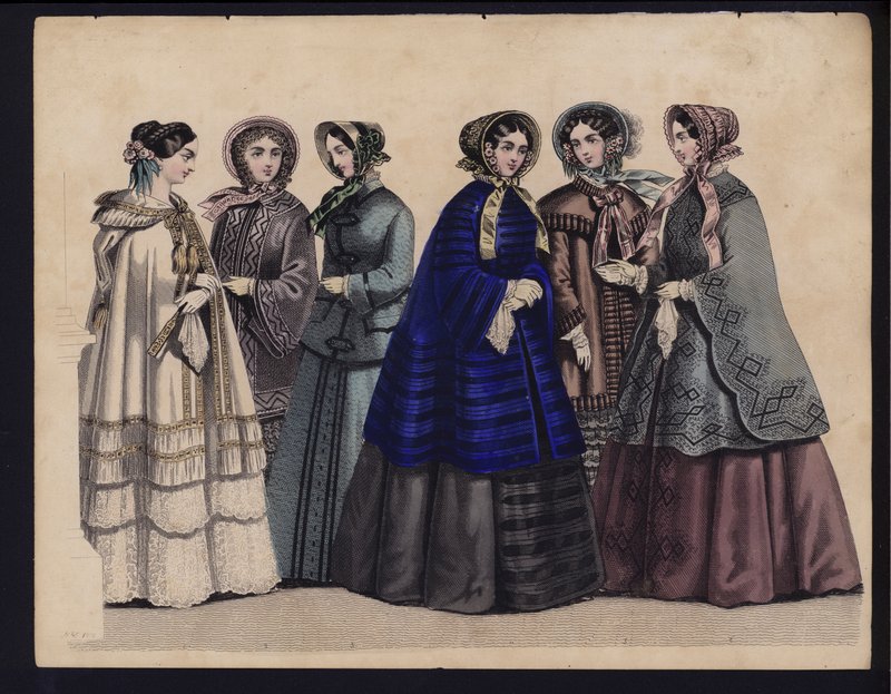 Placa de moda alemana, mediados del siglo XIX de German School