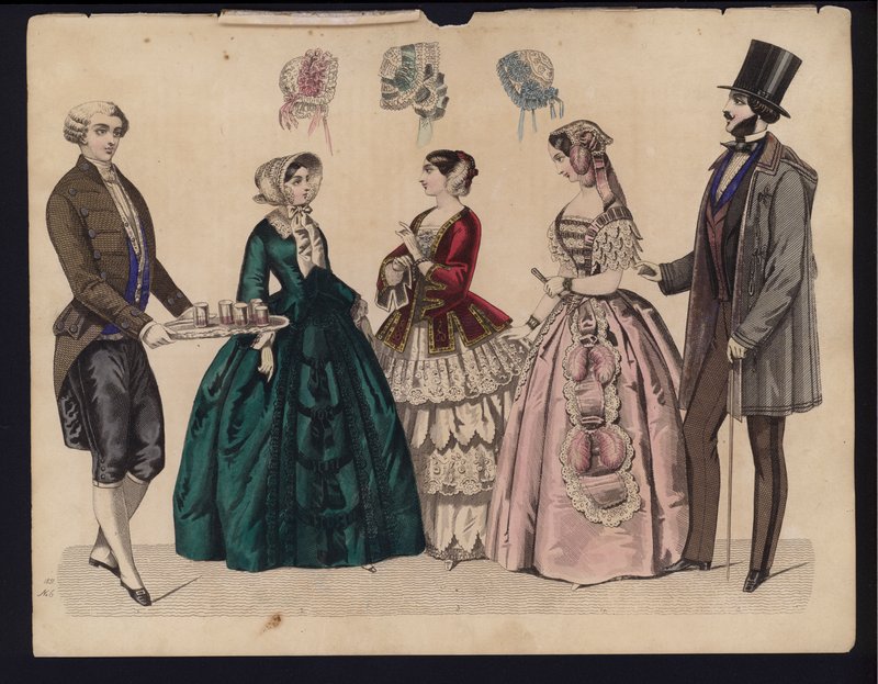 Placa de moda alemana, mediados del siglo XIX de German School