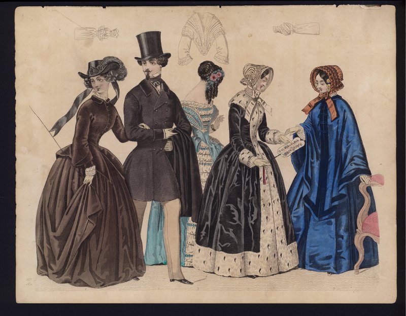 Placa de moda alemana, mediados del siglo XIX de German School