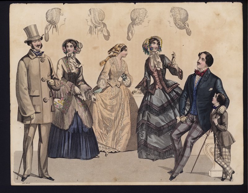 Placa de moda alemana, mediados del siglo XIX de German School