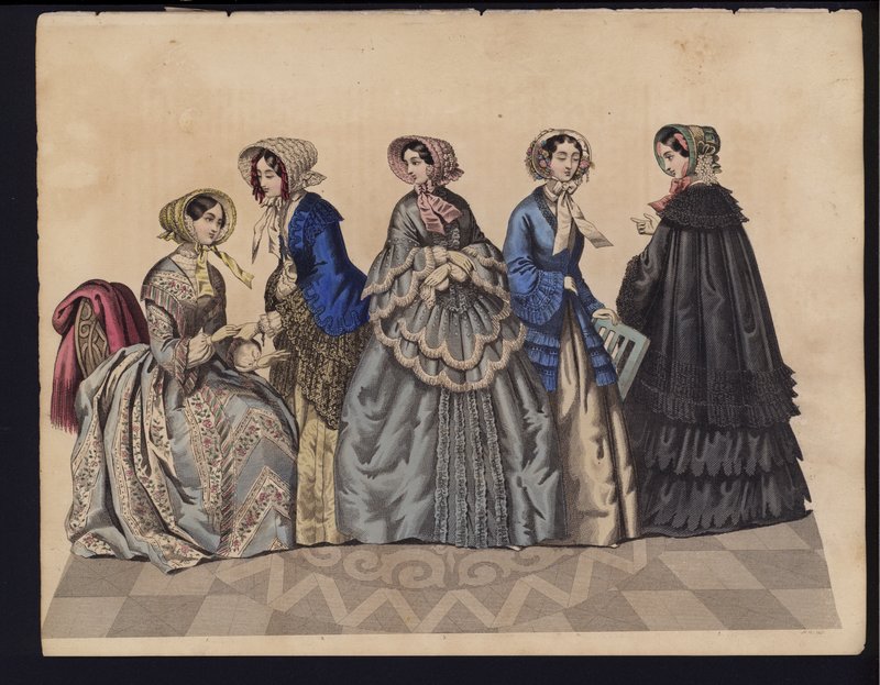 Placa de moda alemana, mediados del siglo XIX de German School