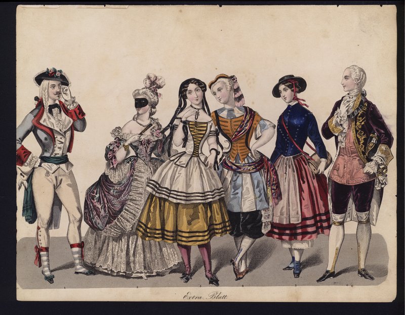 Placa de moda alemana, mediados del siglo XIX de German School