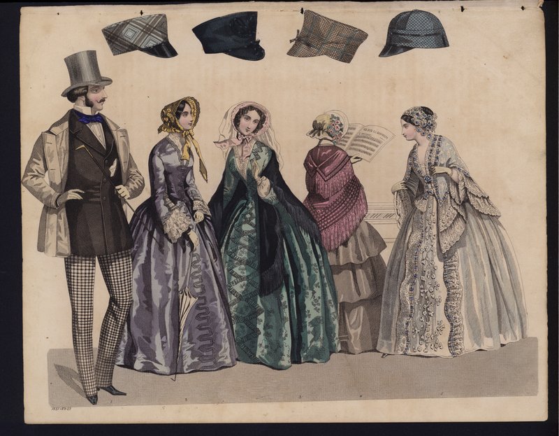 Placa de moda alemana, mediados del siglo XIX de German School