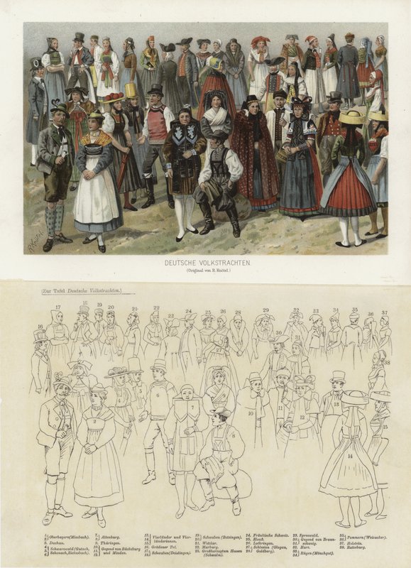 Trajes folclóricos alemanes de German School