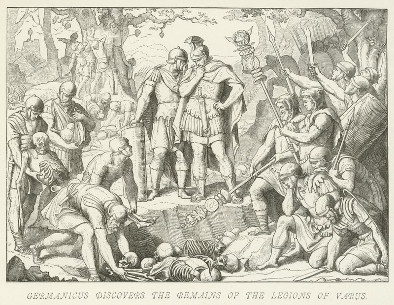 Germanicus descubre los restos de las legiones de Varo de German School