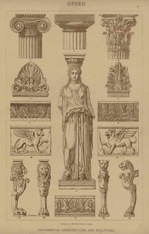 Griego, Arquitectura Ornamental y Escultura de German School
