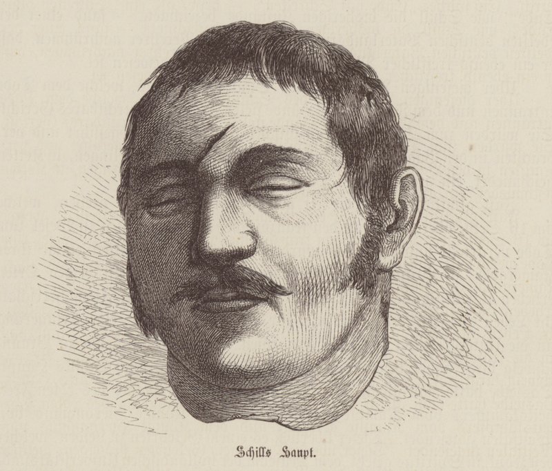 Cabeza de Ferdinand von Schill, soldado prusiano que se rebeló contra la ocupación francesa (grabado) de German School