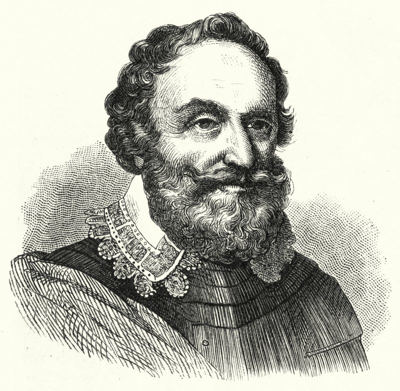 Heinrich Matthias, Conde de Thurn, comandante militar bohemio de la Guerra de los Treinta Años (grabado) de German School