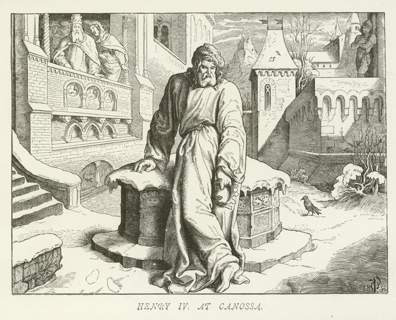 Enrique IV en Canossa de German School