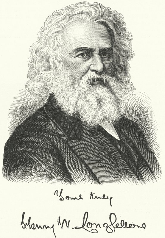 Henry Wadsworth Longfellow, poeta y profesor estadounidense (grabado) de German School
