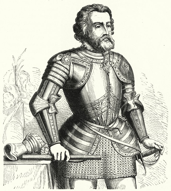 Hernán Cortés, conquistador español de German School