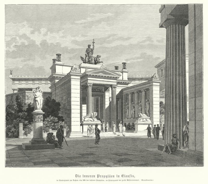 Propileos interiores de Eleusis, Grecia Antigua de German School