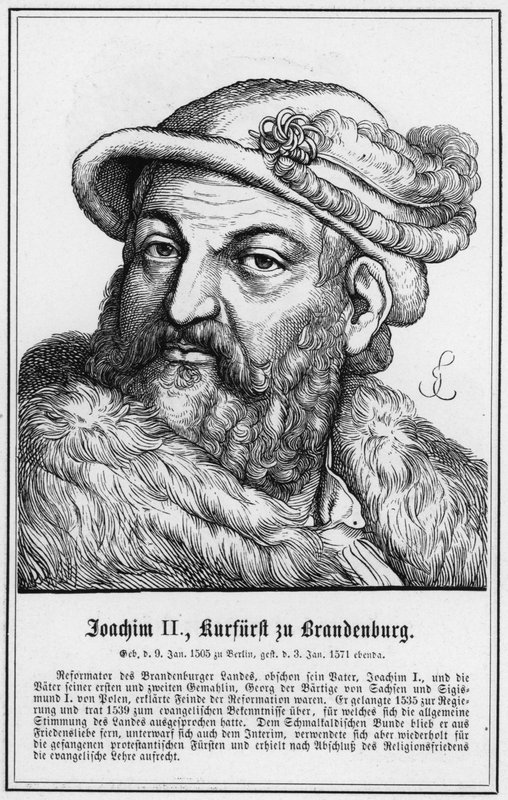 Joaquín II, Elector de Brandeburgo (grabado) de German School