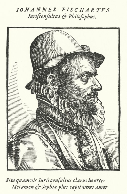 Johann Fischart, satírico y publicista alemán (grabado) de German School
