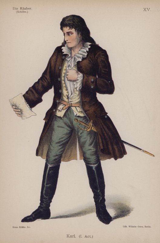Karl, de Los Bandidos por Friedrich Schiller de German School
