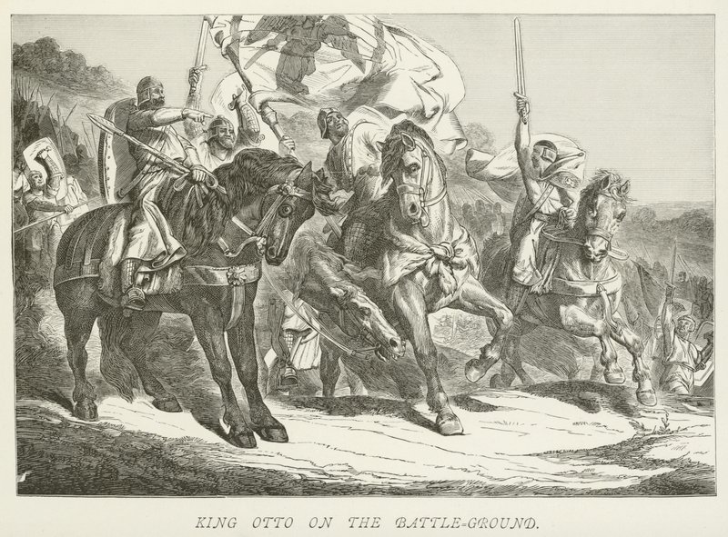 El rey Otón en el campo de batalla de German School
