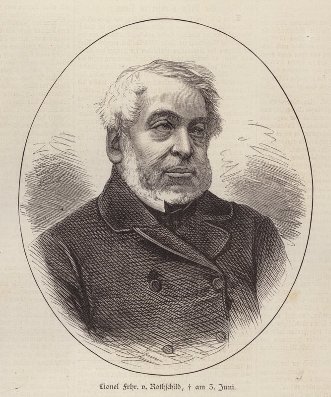 Lionel de Rothschild, banquero, político y filántropo británico (grabado) de German School