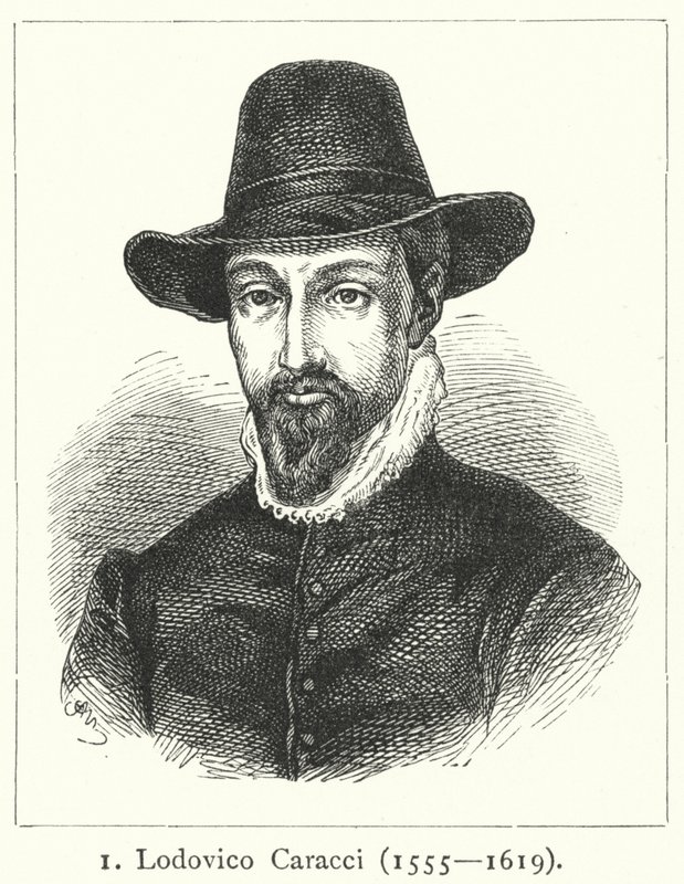Lodovico Carracci, artista del Barroco italiano (grabado) de German School