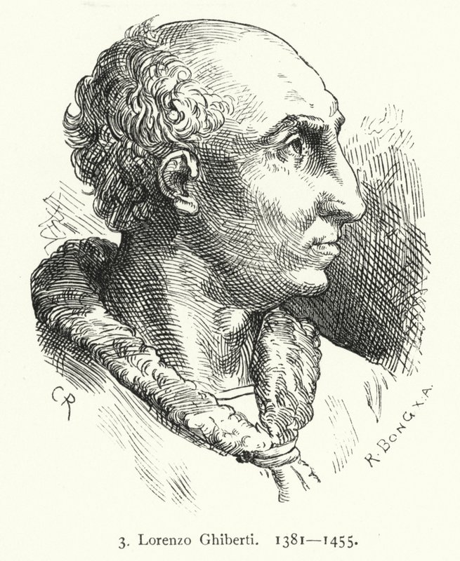 Lorenzo Ghiberti, artista florentino del Renacimiento temprano que diseñó las puertas de bronce del Baptisterio de Florencia de German School