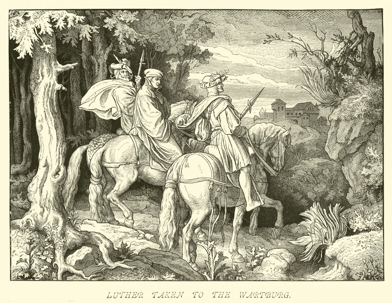 Lutero llevado al Wartburg de German School