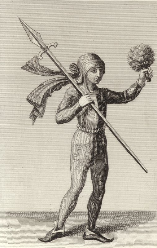 Hombre de Núremberg con una lanza de German School