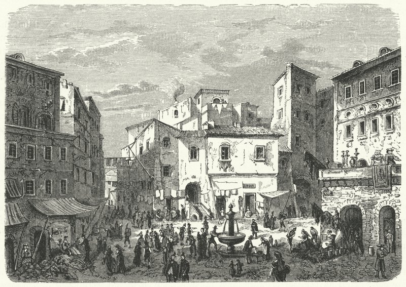Mercado en el gueto romano de German School