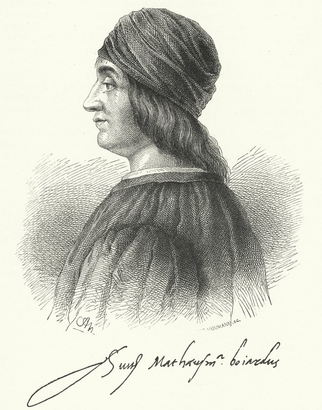 Matteo Maria Boiardo, poeta renacentista italiano (grabado) de German School