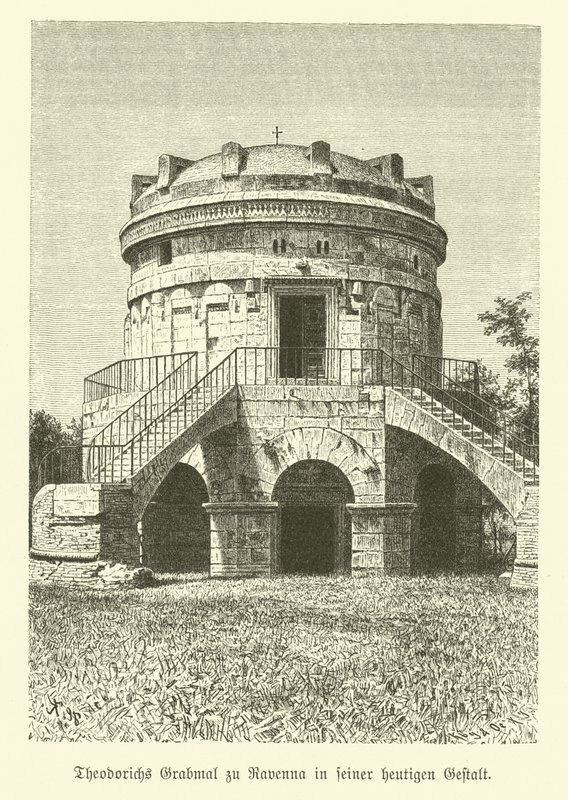Mausoleo de Teodorico el Grande, Rey de los Ostrogodos, Rávena, Italia de German School