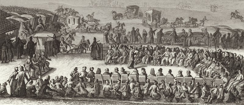 Reunión de la Asamblea Nacional Polaca. Ilustración para Bilder-Atlas de German School