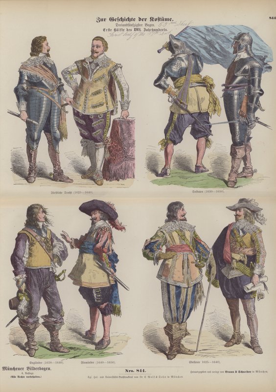 Trajes masculinos de la primera mitad del siglo XVII de German School