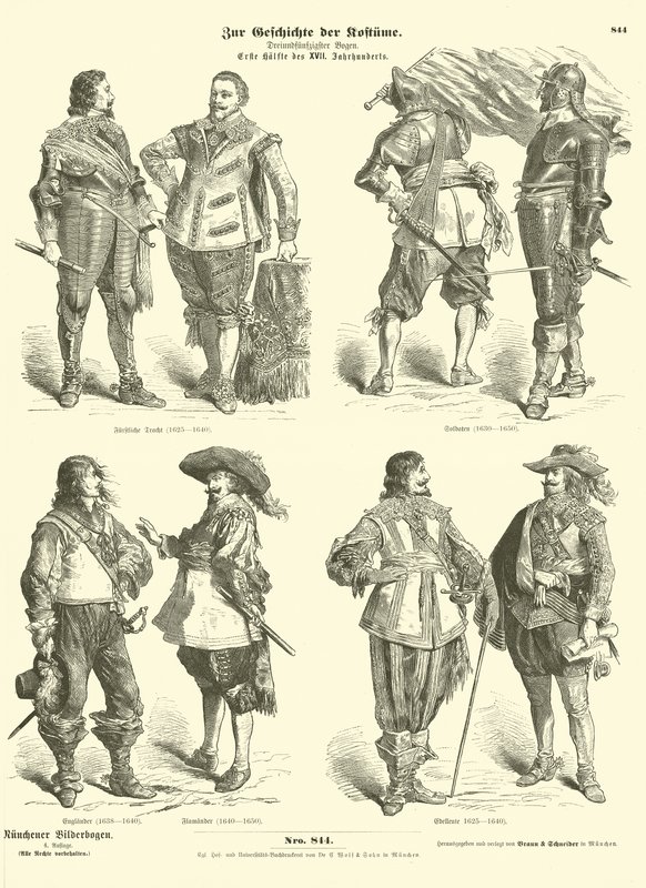 Trajes masculinos de la primera mitad del siglo XVII de German School