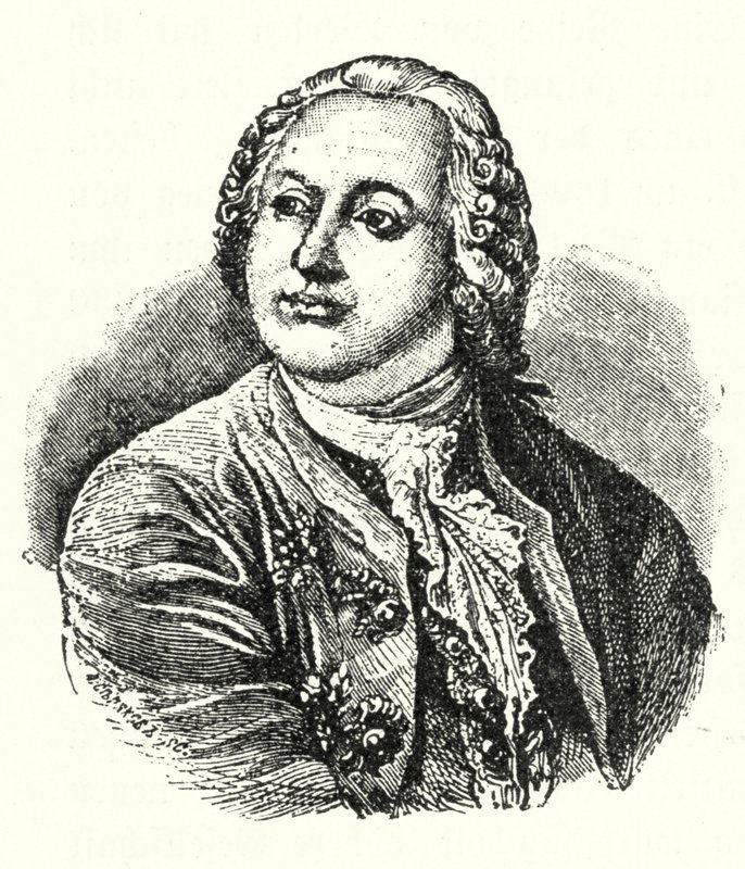 Mijaíl Lomonósov, escritor y científico ruso (grabado) de German School
