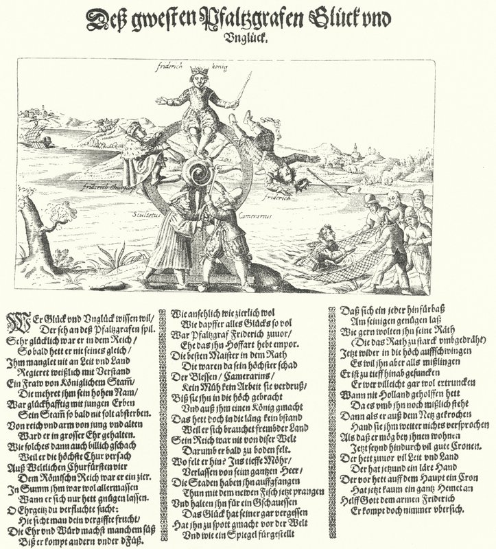 Folleto burlándose del Rey de Invierno, Federico I de Bohemia, 1621 de German School