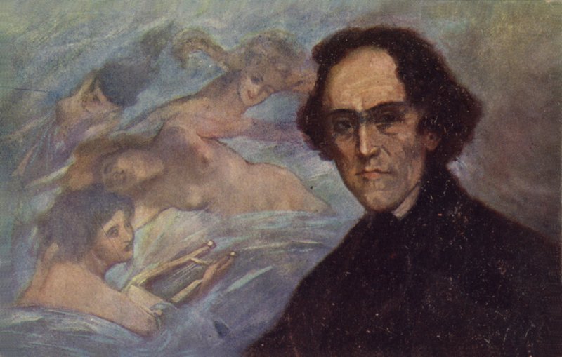 Retrato de Giacomo Meyerbeer de German School