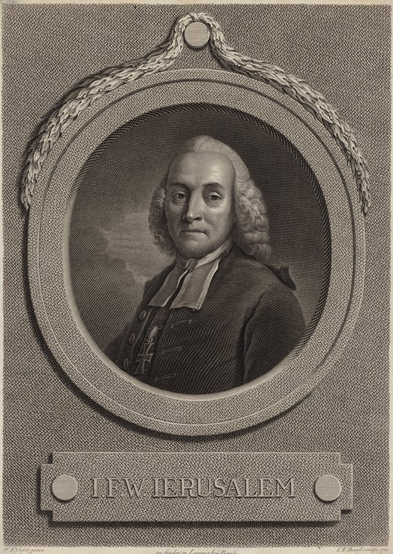 Retrato de Johann Friedrich Wilhelm Jerusalem de German School