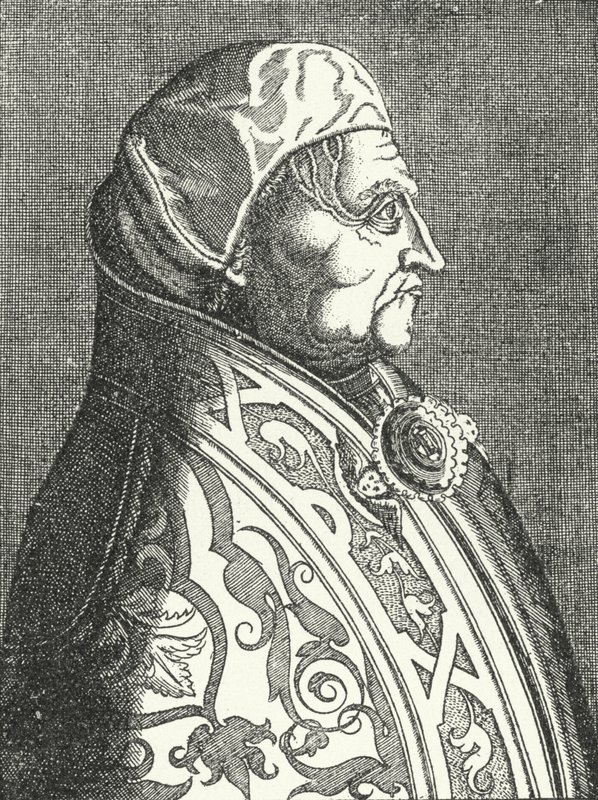 Retrato del Papa Pío II (grabado) de German School