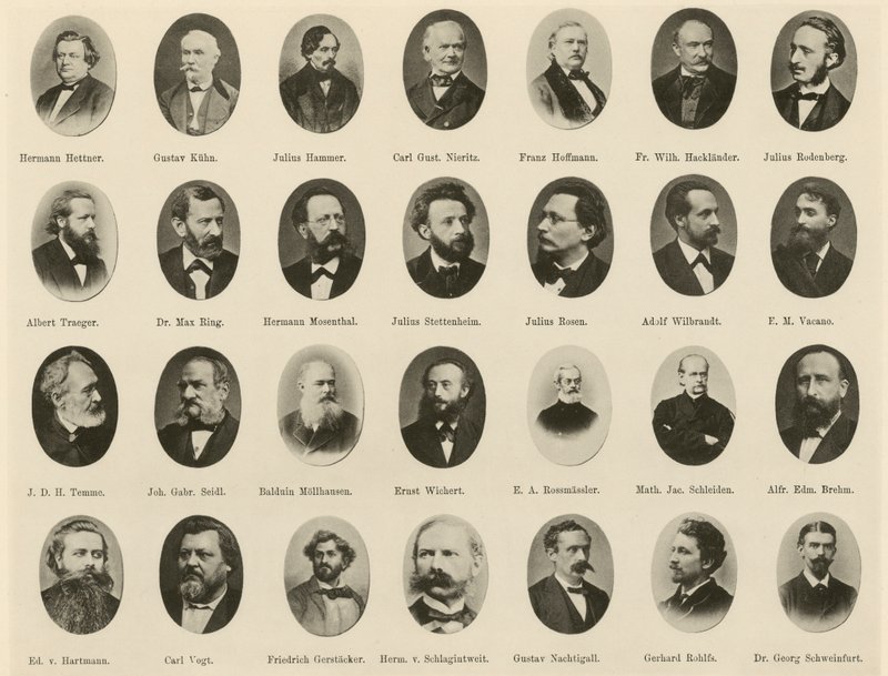 Retratos de alemanes famosos de Ritter vom Deutschen Geiste de German School