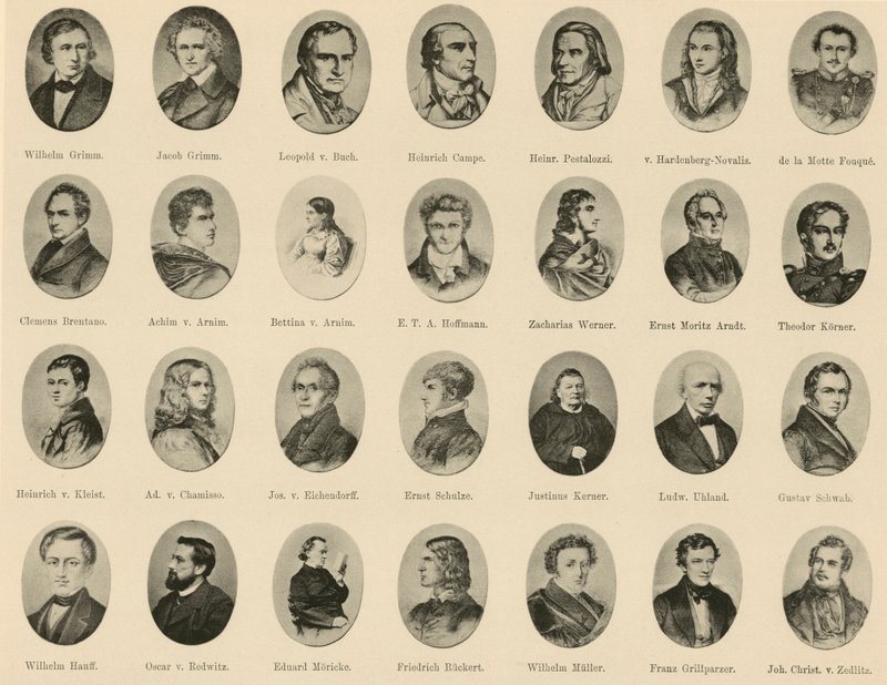 Retratos de alemanes famosos de Ritter vom Deutschen Geiste de German School