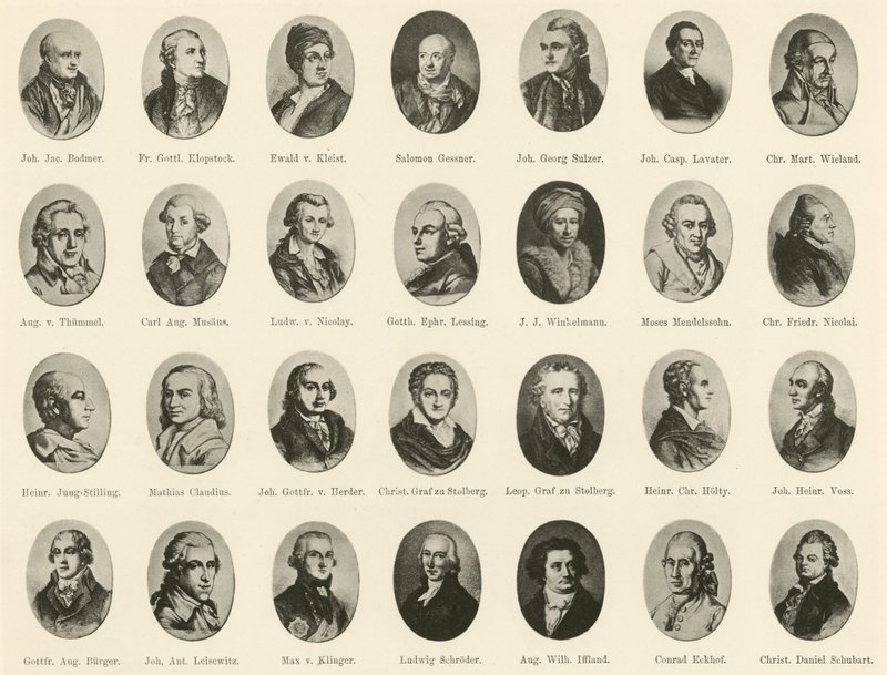 Retratos de alemanes famosos de Ritter vom Deutschen Geiste de German School