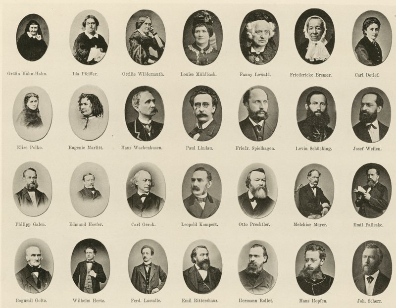 Retratos de alemanes famosos de Ritter vom Deutschen Geiste de German School