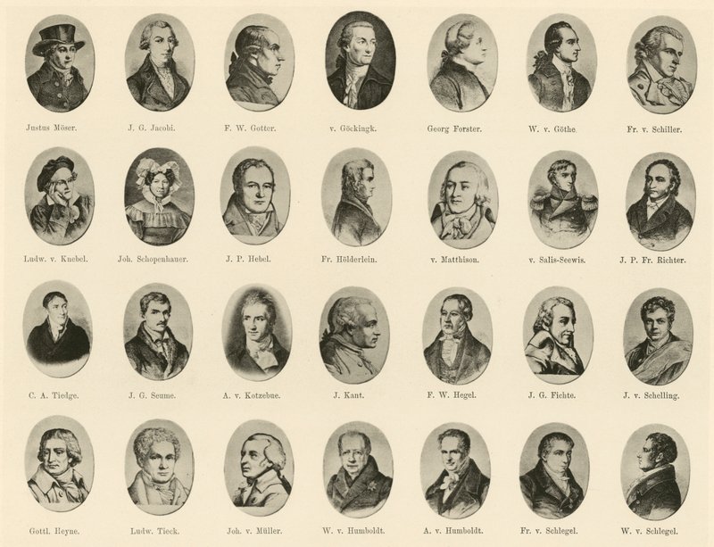 Retratos de alemanes famosos de Ritter vom Deutschen Geiste de German School