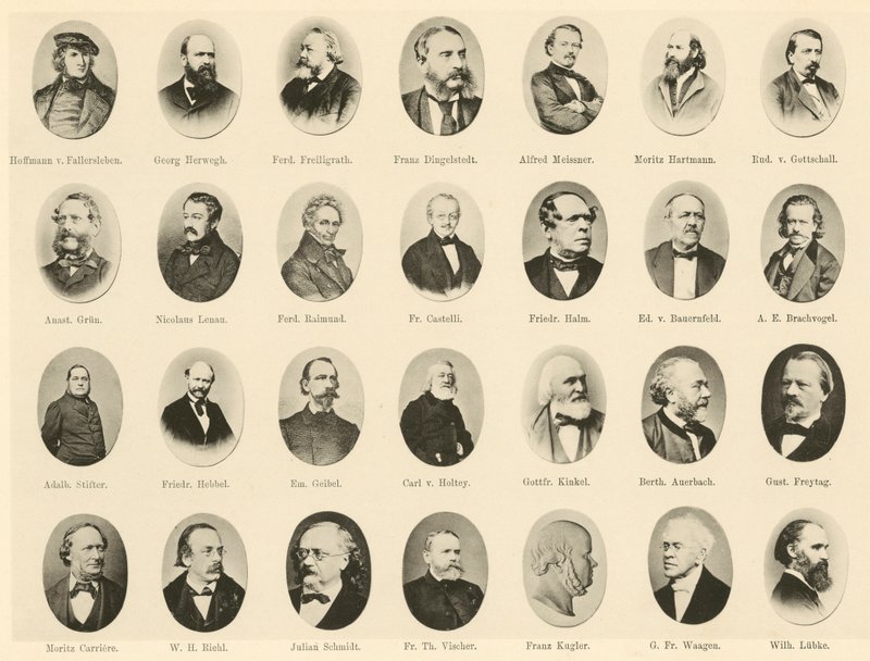 Retratos de alemanes famosos de Ritter vom Deutschen Geiste de German School