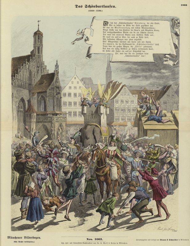Procesión del Schoenbartlaufen, Núremberg, Alemania, 1349-1539 de German School