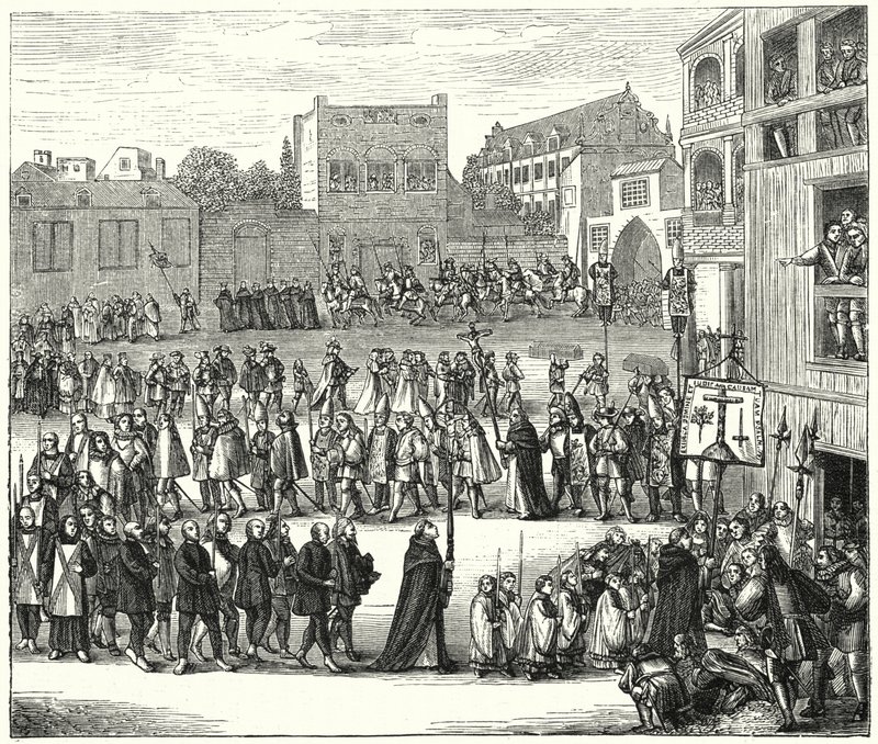 Procesión a un auto de fe de German School