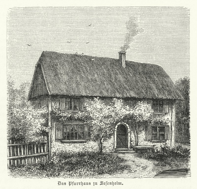 Rectoría de Sessenheim, hogar de Friederike Brion, con quien Johann Wolfgang Goethe tuvo un romance mientras estudiaba en la Universidad de Estrasburgo en 1770-1771 de German School