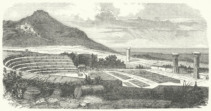 Restos del antiguo teatro romano en Tusculum de German School