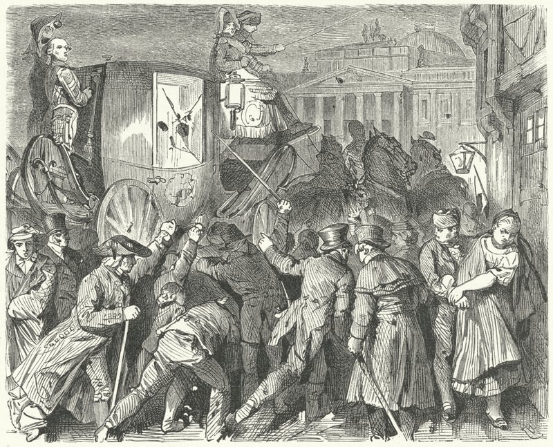 Revuelta del pueblo de Brunswick contra el Duque Carlos II, 6 de septiembre de 1830 de German School