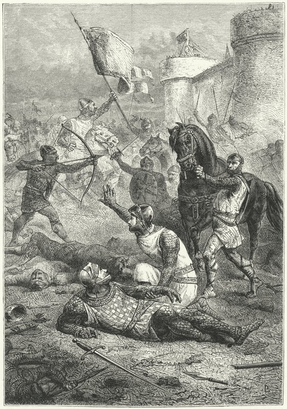 Roberto de Normandía reconoce a su padre, Guillermo el Conquistador, después de desmontarlo en batalla de German School
